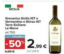 Carrefour Market Terre siciliane Nero d'Avola offerta