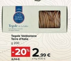 Carrefour Market Terre d'Italia Biscotti offerta