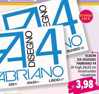 Il Gigante Album da disegno fabriano f4 offerta