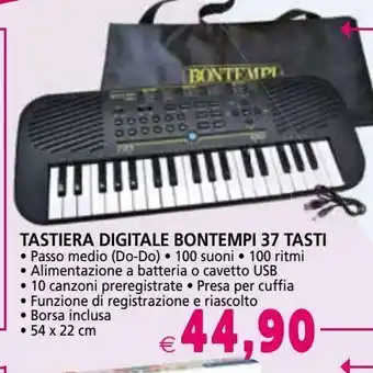 Il Gigante Tastiera digitale bontempi 37 tasti offerta