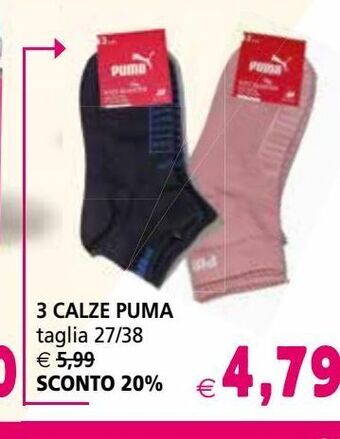 Il Gigante 3 calze puma taglia 27 / 38 offerta
