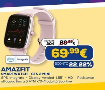 Euronics Amazfit smartwatch - gts 2 mini offerta