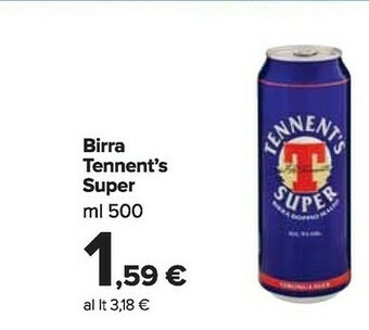Carrefour Market Tennent's Birra offerta