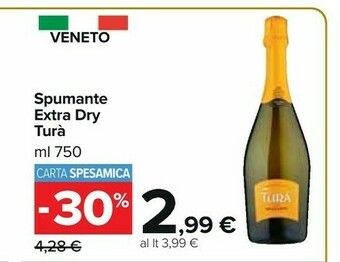 Carrefour Market Tura Spumante Extra Dry offerta