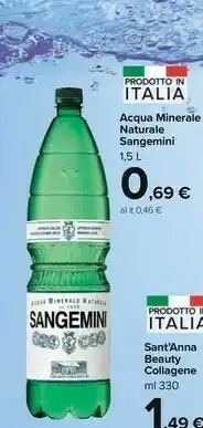 Carrefour Market Sangemini Acqua offerta