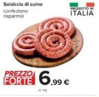 Carrefour Salsiccia di Suino Confezione Risparmio offerta