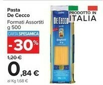 Carrefour Market De Cecco Pasta di semola offerta