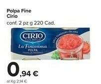 Carrefour Market Cirio Pomodori pelati offerta