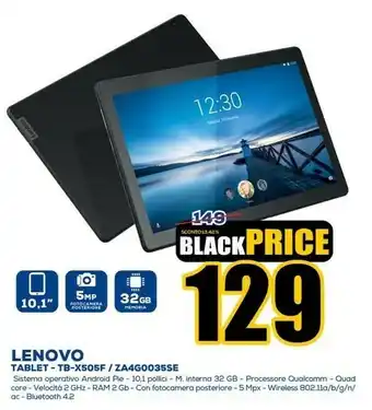 Euronics Lenovo Tablet TB-X505F offerta