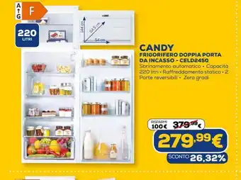 Euronics Candy frigorifero doppia porta da incasso offerta