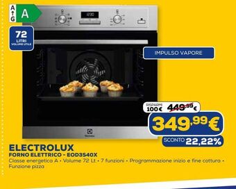 Euronics Electrolux forno elettrico offerta