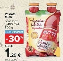 Carrefour Market Mutti Passata di pomodoro offerta
