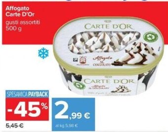 Carrefour Carte D'Or Affogato Gusti Assortiti 500 g offerta