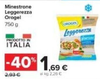 Carrefour Orogel Minestrone Leggerezza 750 g offerta