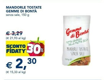 Esselunga Gemme Di Bontà Mandorle Tostate offerta