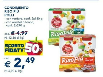 Esselunga Polli Risopiù Insalata Per Riso Senz'Olio Alle Verdure 180 G(ml) offerta