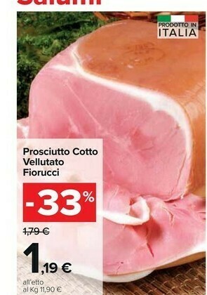 Carrefour Fiorucci Prosciutto cotto offerta