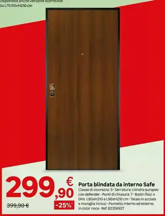 Leroy Merlin Porta Blindata Da Interno Safe offerta