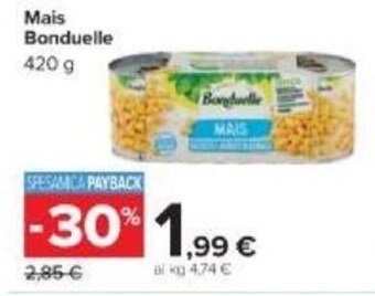Carrefour Bonduelle Mais 420 g offerta