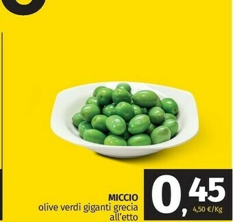 Pam Miccio Olive Verdi Giganti Grecia offerta