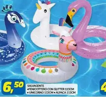 Risparmio Casa Salvagente Fenicottero Con Glitter 115 Cm offerta
