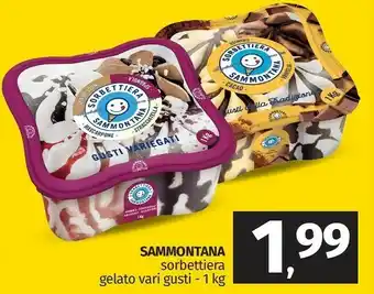 Pam Sammontana Sorbettiera Vaniglia Cacao Pistacchio Crema Catalana 1000 G(ml) offerta