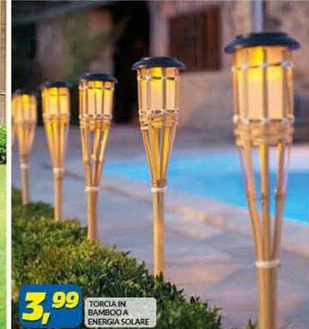 Torcia In Bamboo A Energia Solare