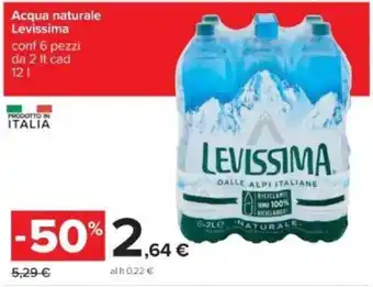 Carrefour Levissima Acqua Naturale Conf 6 Pezzi Da 2 It Card offerta