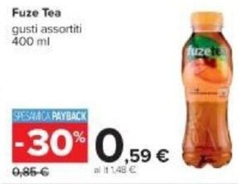 Carrefour Fuze Tea Gusti Assortiti 400 ml offerta
