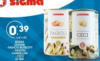 Sigma Sigma - Fagioli Borlotti 400 G(ml) offerta