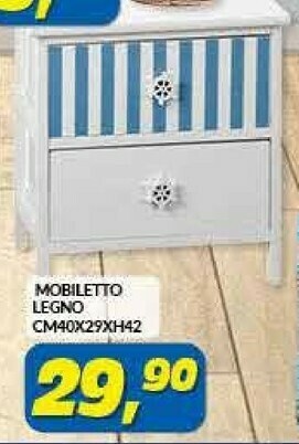 Risparmio Casa Mobiletto Legno CM40X29XH42 offerta