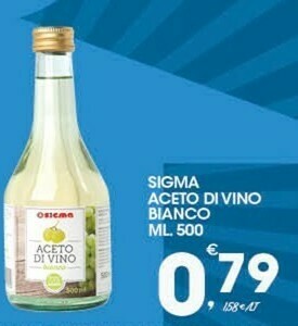 Sigma Sigma Aceto Di Vino Bianco 500 Ml offerta