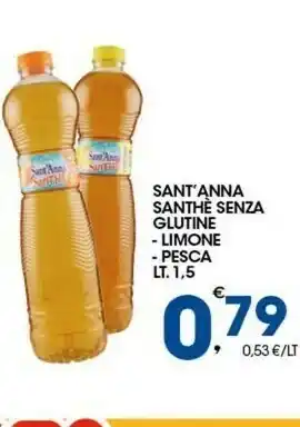 Sigma Sant'anna Santhe Senza Glutine Limone / Pesca 1,5 Lt offerta