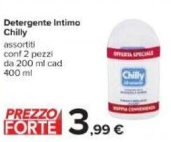 Carrefour Chilly Detergente Intimo assortiti conf 2 pezzi da 200 ml cad 400 ml offerta