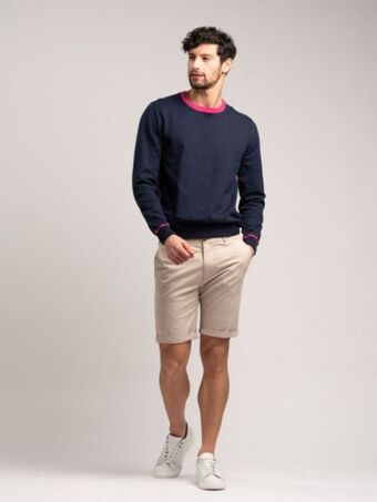 Invidia Maglia uomo girocollo in cotone con contrasti di colore offerta