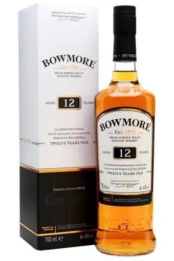 Bernabei Bowmore islay single malt scotch whisky 12 y.o. 70cl (astucciato) offerta