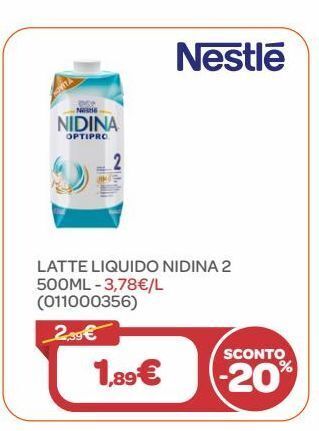 Bimbo Store Latte liquido nidina 2 offerta