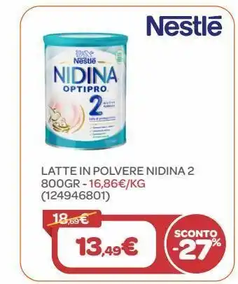 Bimbo Store Latte in polvere nidina 2 offerta