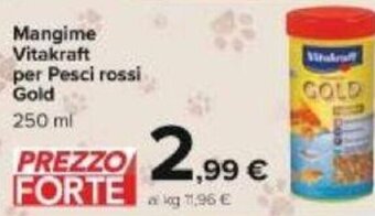 Carrefour Vitakraft Mangime per Pesci rossi Gold 250 ml offerta