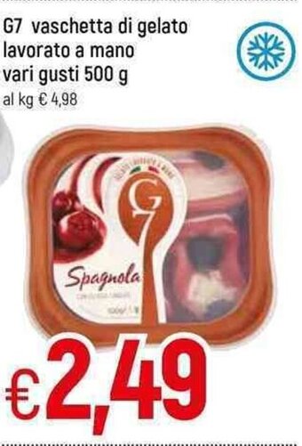 Famila G7 vaschetta di gelato lavorato a mano vari gusti 500 g offerta