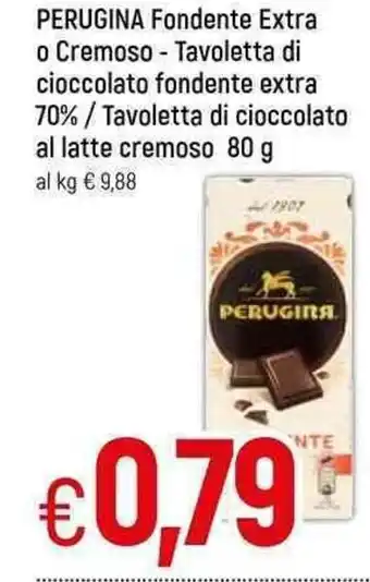 Famila Perugina Fondente Extra o Cremoso - Tavoletta di cioccolato fondente extra 70% Tavoletta di cioccolato al latte cremoso 80 g offerta
