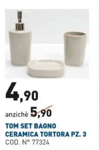 Scaramuzza Tom Set Bagno Ceramica Tortora PZ.3 offerta