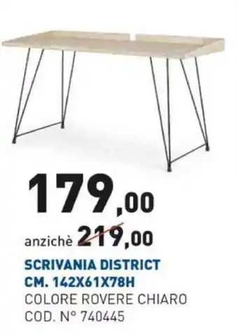 Scrivania District CM. 142x61x78H
