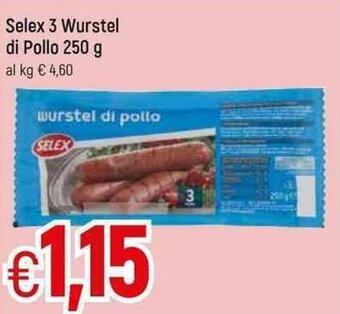 Famila Selex 3 Wurstel di Pollo 250 g offerta