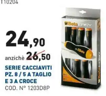 Scaramuzza Serie Cacciaviti PZ.8/5 a Taglio E 3 A Croce offerta