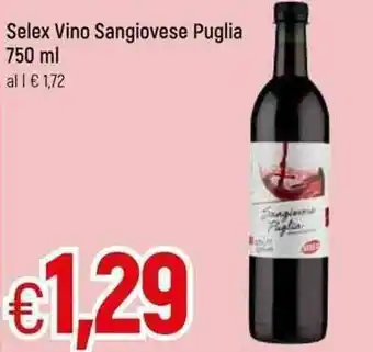 Famila Selex Vino Sangiovese Puglia 750 ml offerta