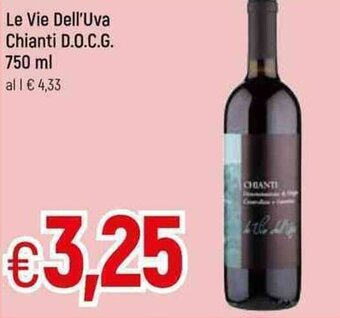 Le Vie Dell'Uva Chianti D.O.C.G. 750 ml
