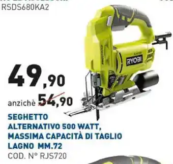 Seghetto Alternativo 500 Watt, Massima Capacità Di Taglio Lagno MM.72