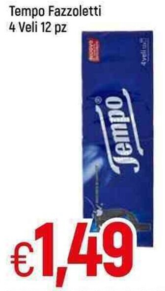 Famila Tempo Fazzoletti 4 Veli 12 pz offerta