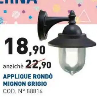Applique Rondo Mignon Grigio